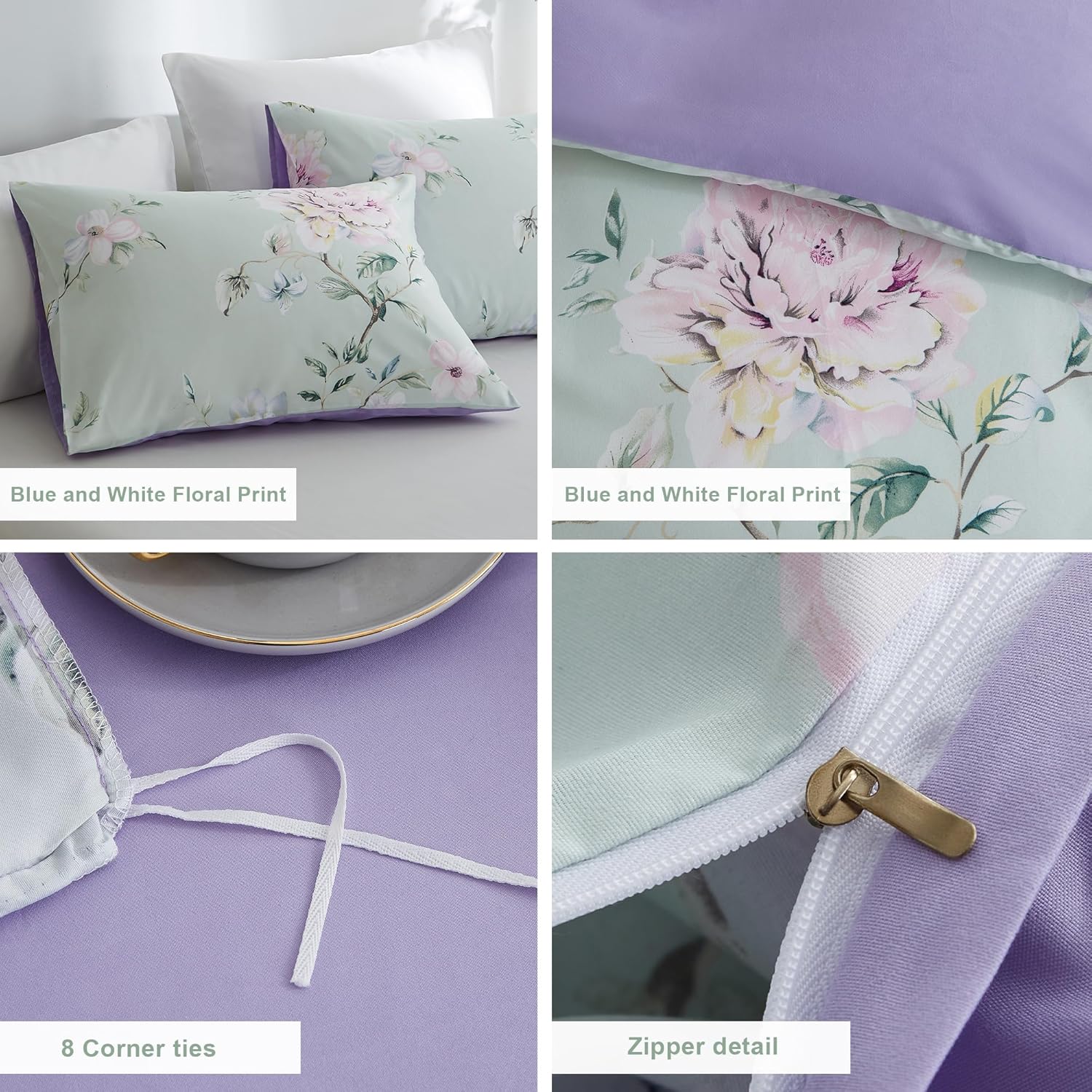 BOLINLIVING Flower Kids Duvet Cover Set