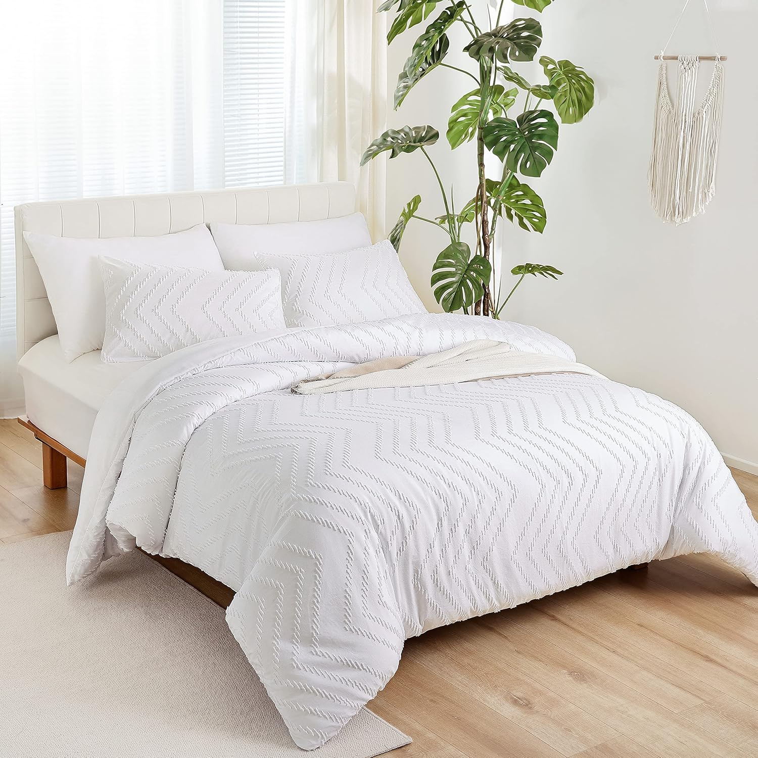 YIRDDEO White Twin Comforter Set 2Pcs 1