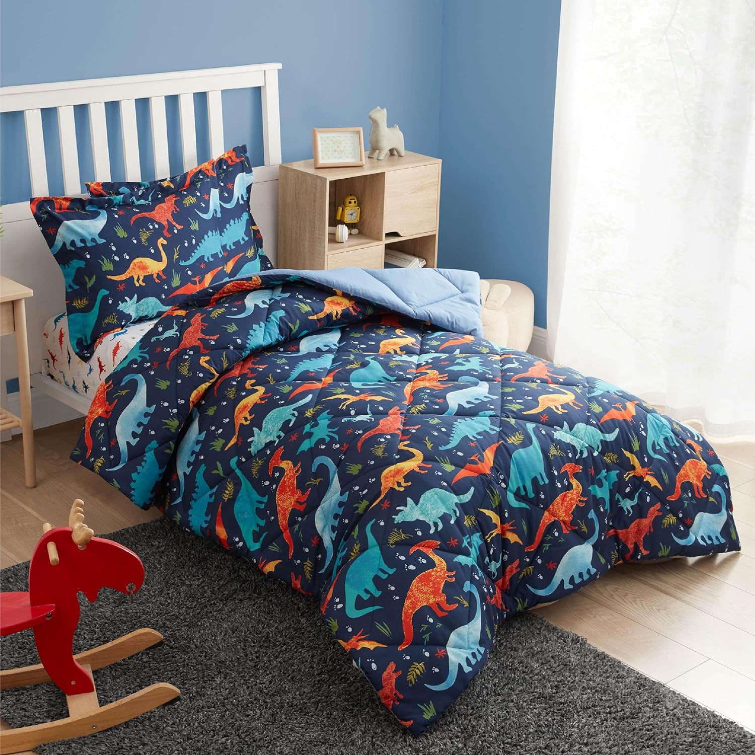 Twin Dinosaur Kids Comforter Set for Boys - 2 Pieces