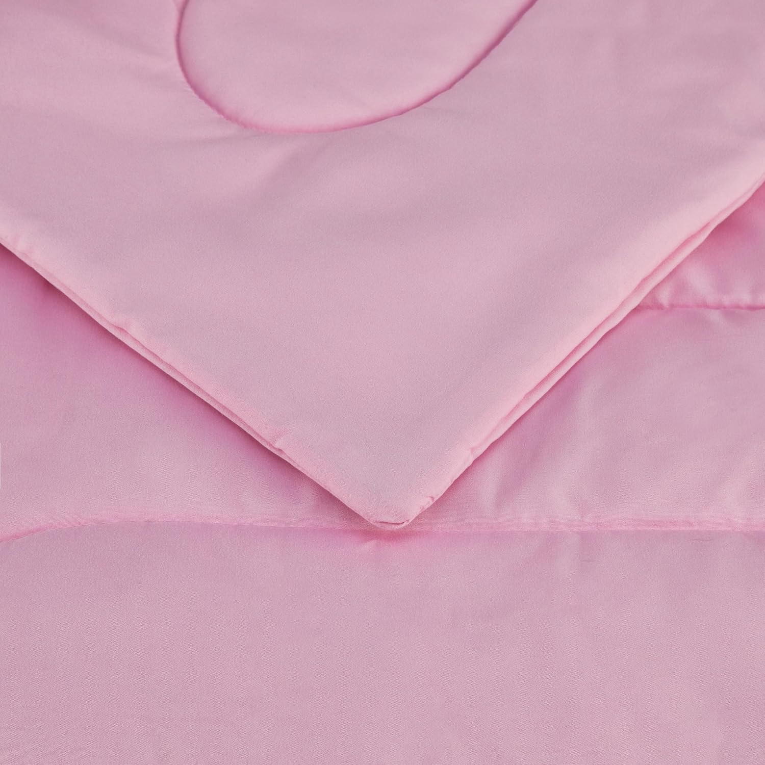 Amazon Basics 2 Piece Soft Microfiber Kids Comforter Set Twin Light Pink