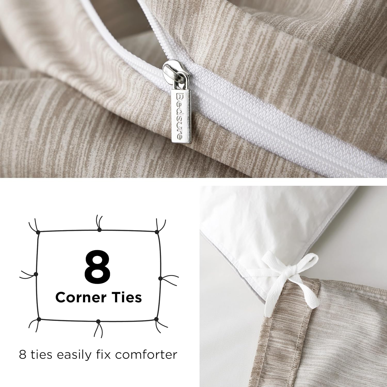 Bedsure Duvet Cover Set for Kids - 3 Piece Zipper Closure