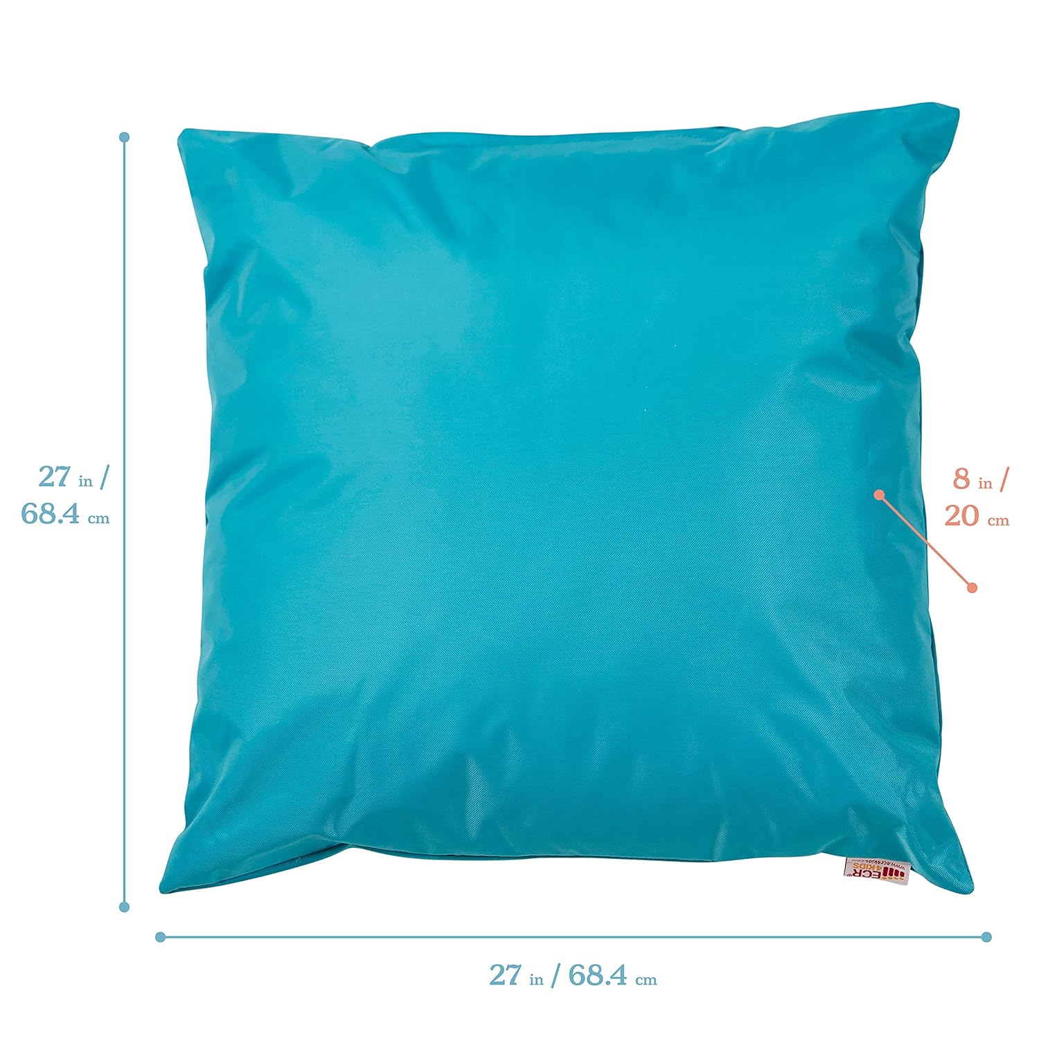 ECR4Kids Jumbo Floor Pillow Turquoise 27in