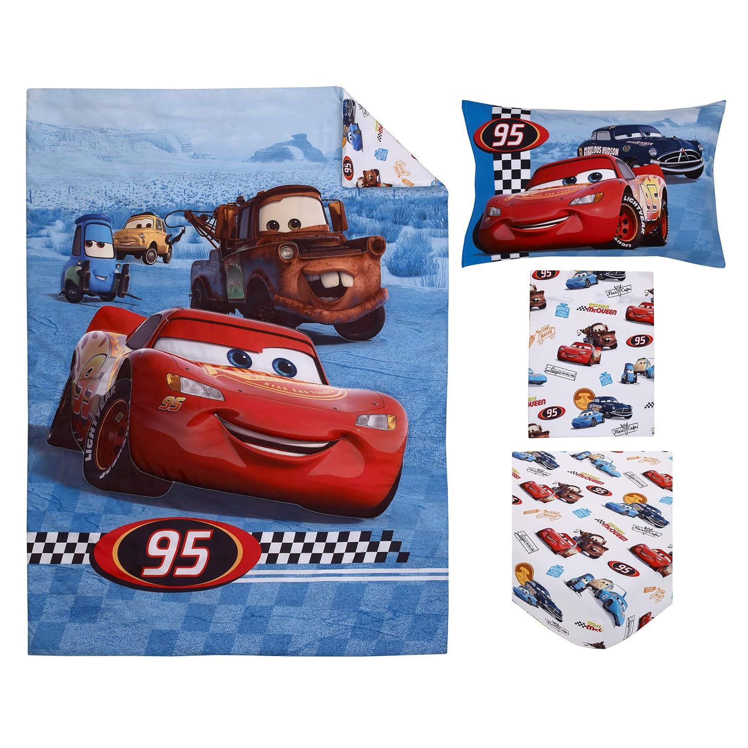 NoJo Disney Cars Toddler Bed Set 4 Piece