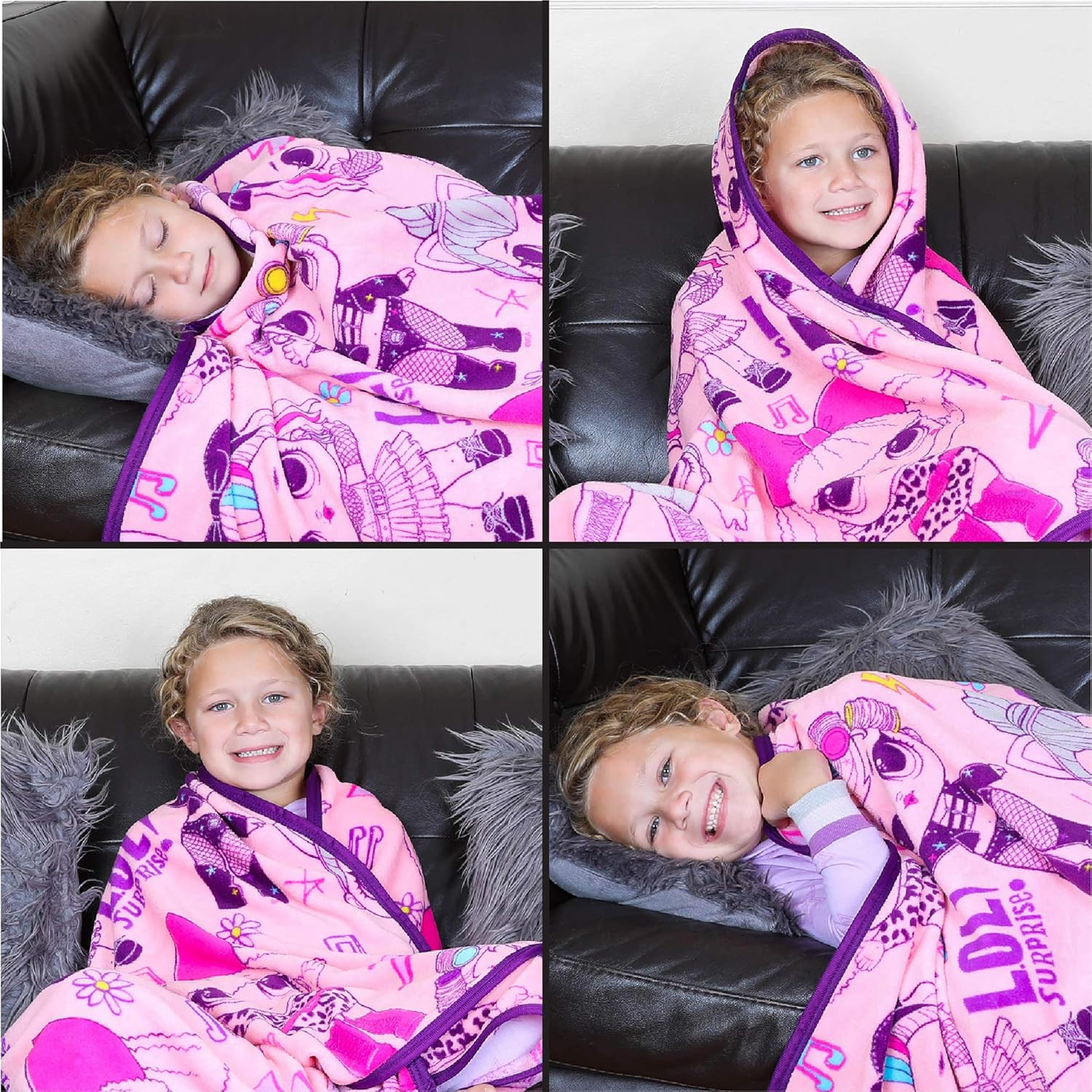 Franco Kids Bedding Plush Throw Blanket 46 x 60 LOL Surprise Design