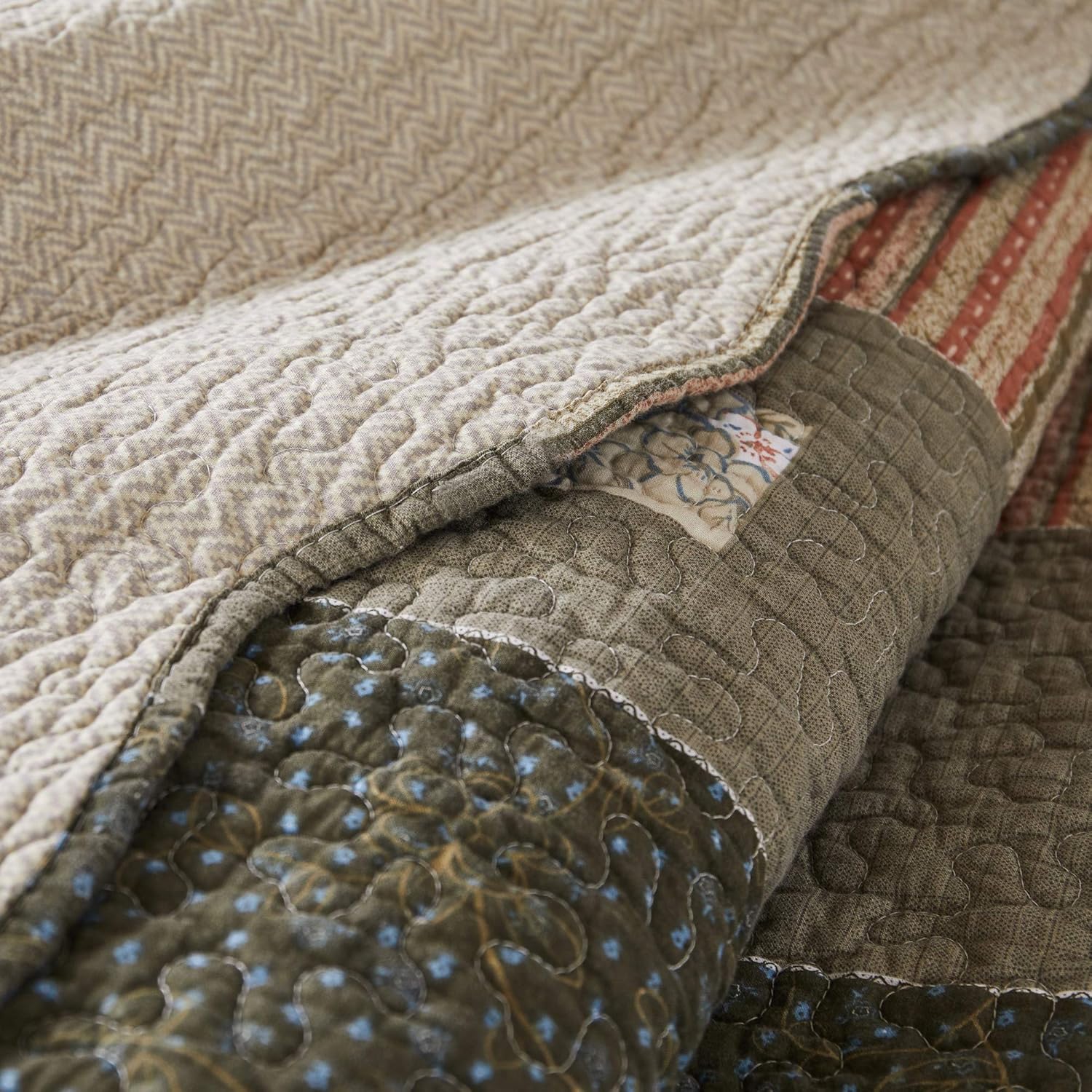 Greenland Home Sedona 100 Cotton Quilt Set Gray