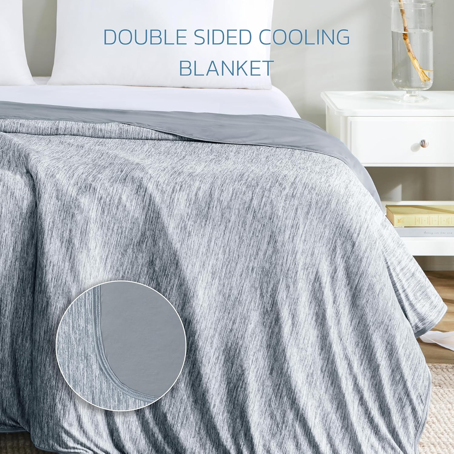Degrees of Comfort Cooling Blanket Queen Size Grey