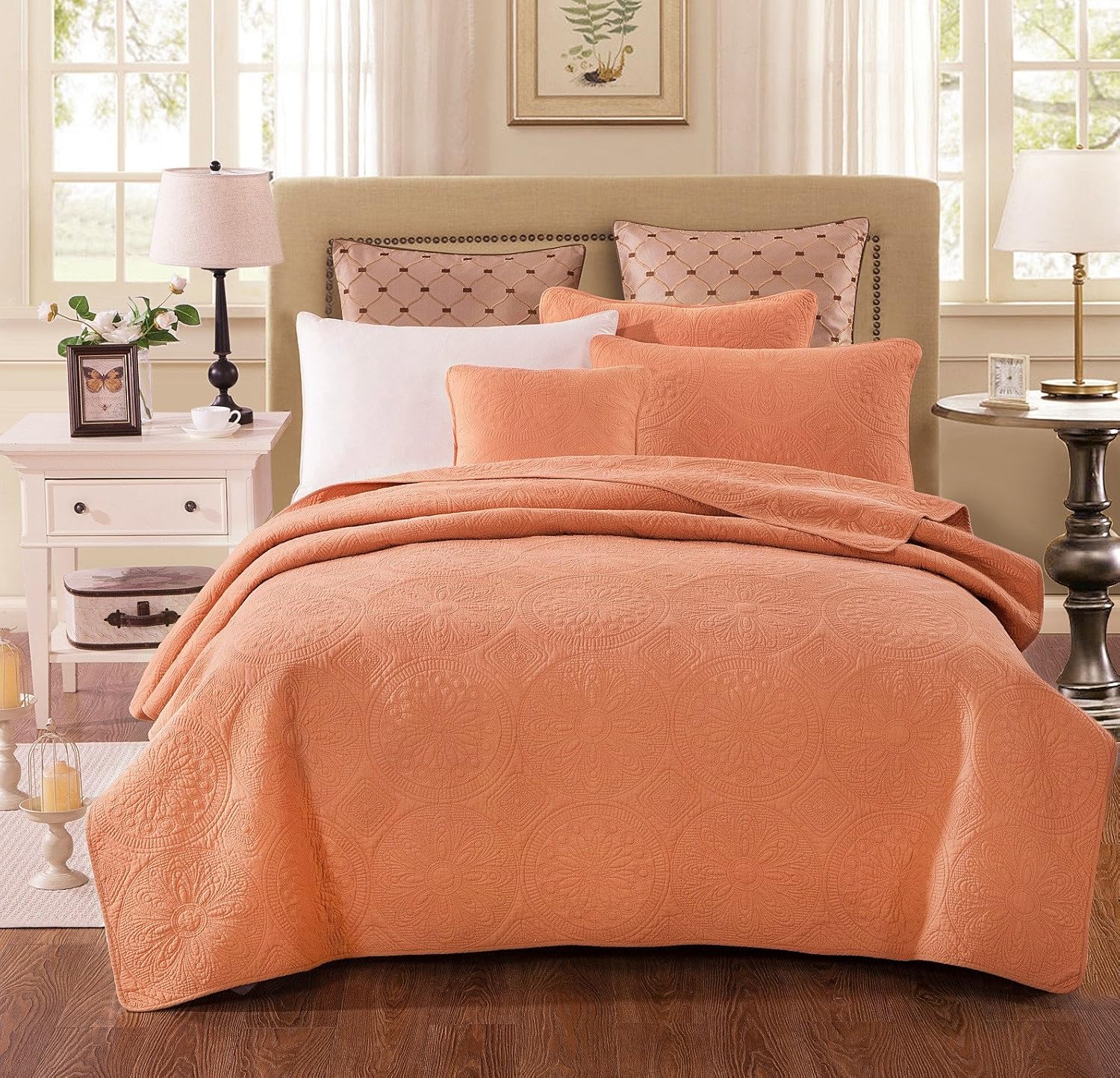 Tache Cotton Matelass Bedspread 3 Piece Set Cal King