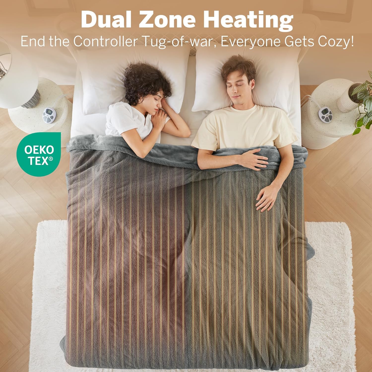Serta Heated Blanket King 100 x 90 Grey