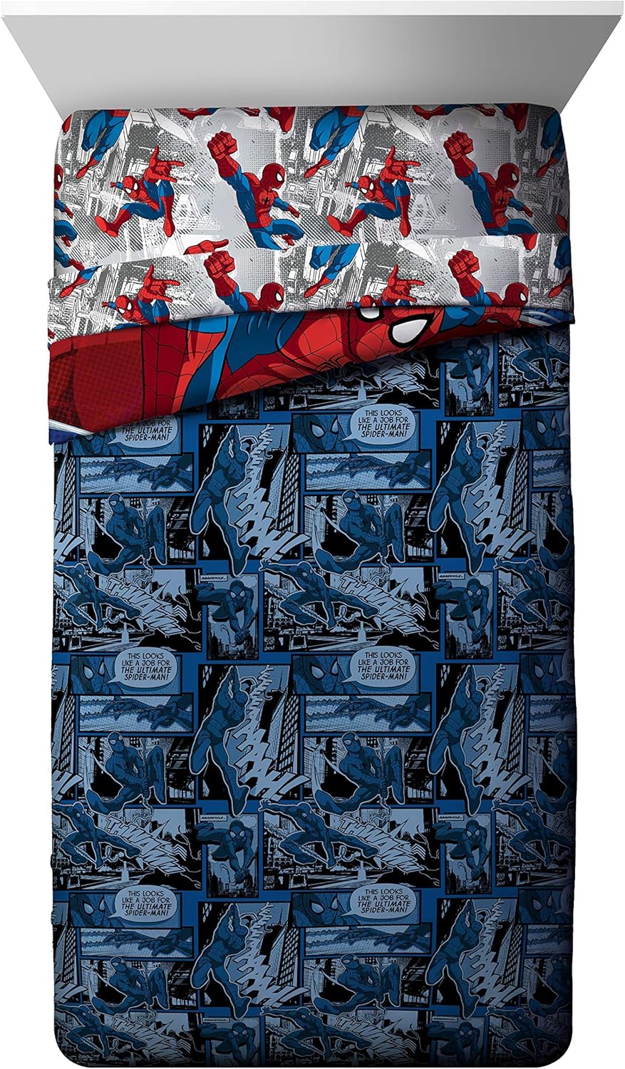 Jay Franco Marvel Spiderman 5 Piece Full Bed Set