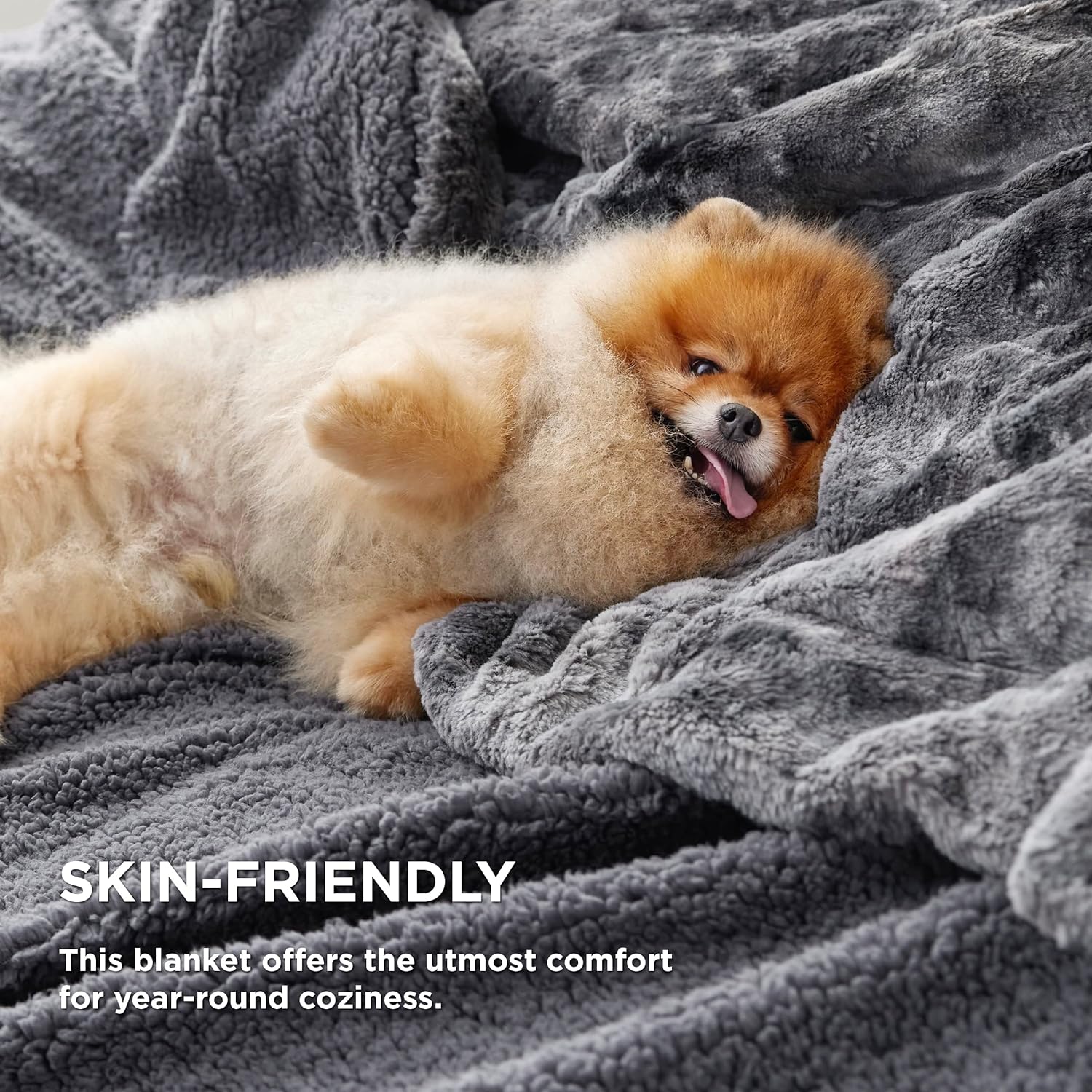 Bedsure Sherpa Fluffy Blanket - Twin Size Tie Dye 60x80 Inches
