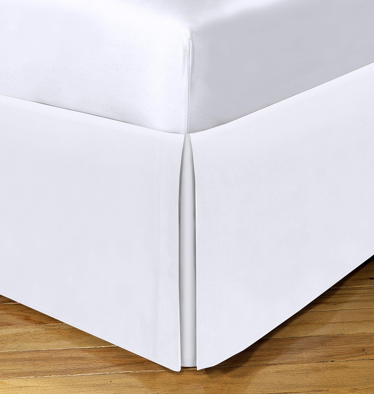 Space Maker Extra Long 21 Drop Length Bed Skirt Queen White