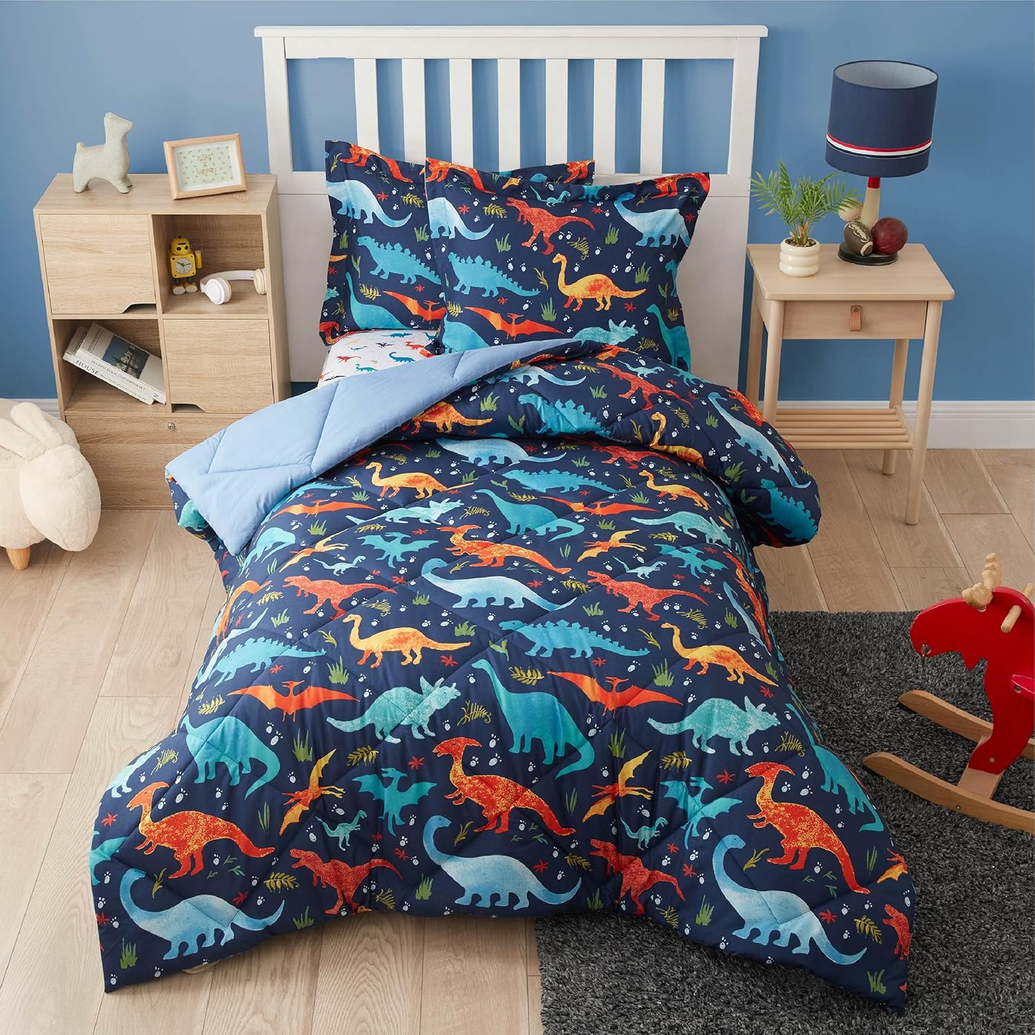 Twin Dinosaur Kids Comforter Set for Boys - 2 Pieces