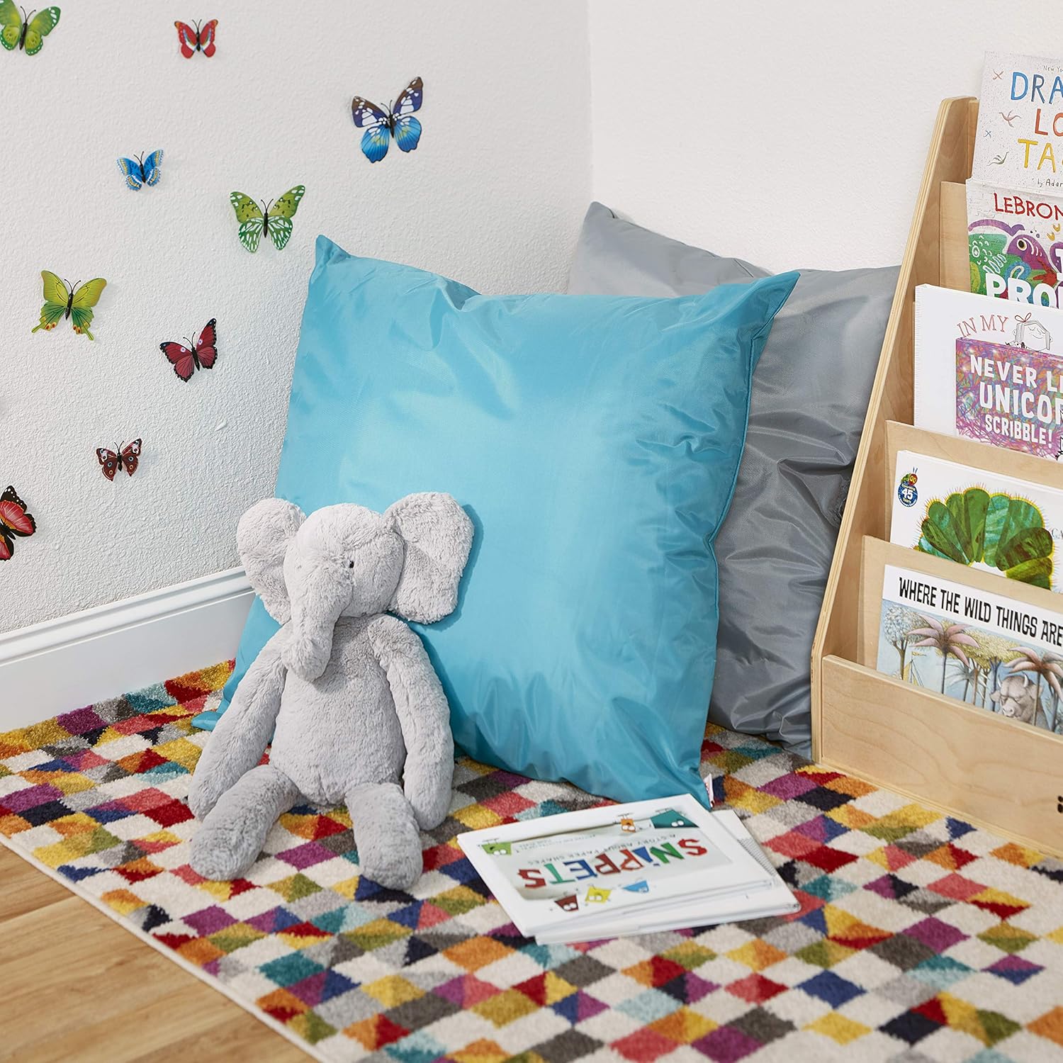 ECR4Kids Jumbo Floor Pillow Turquoise 27in