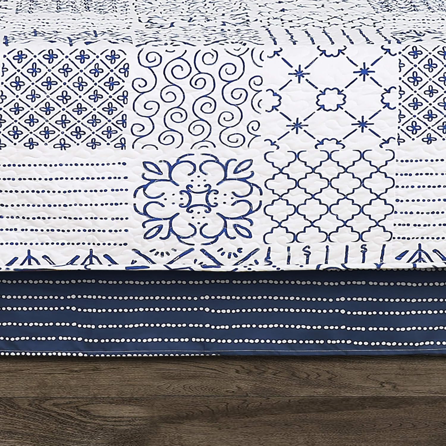 Lush Decor Blue Daybed Monique 6 Piece Cover Set