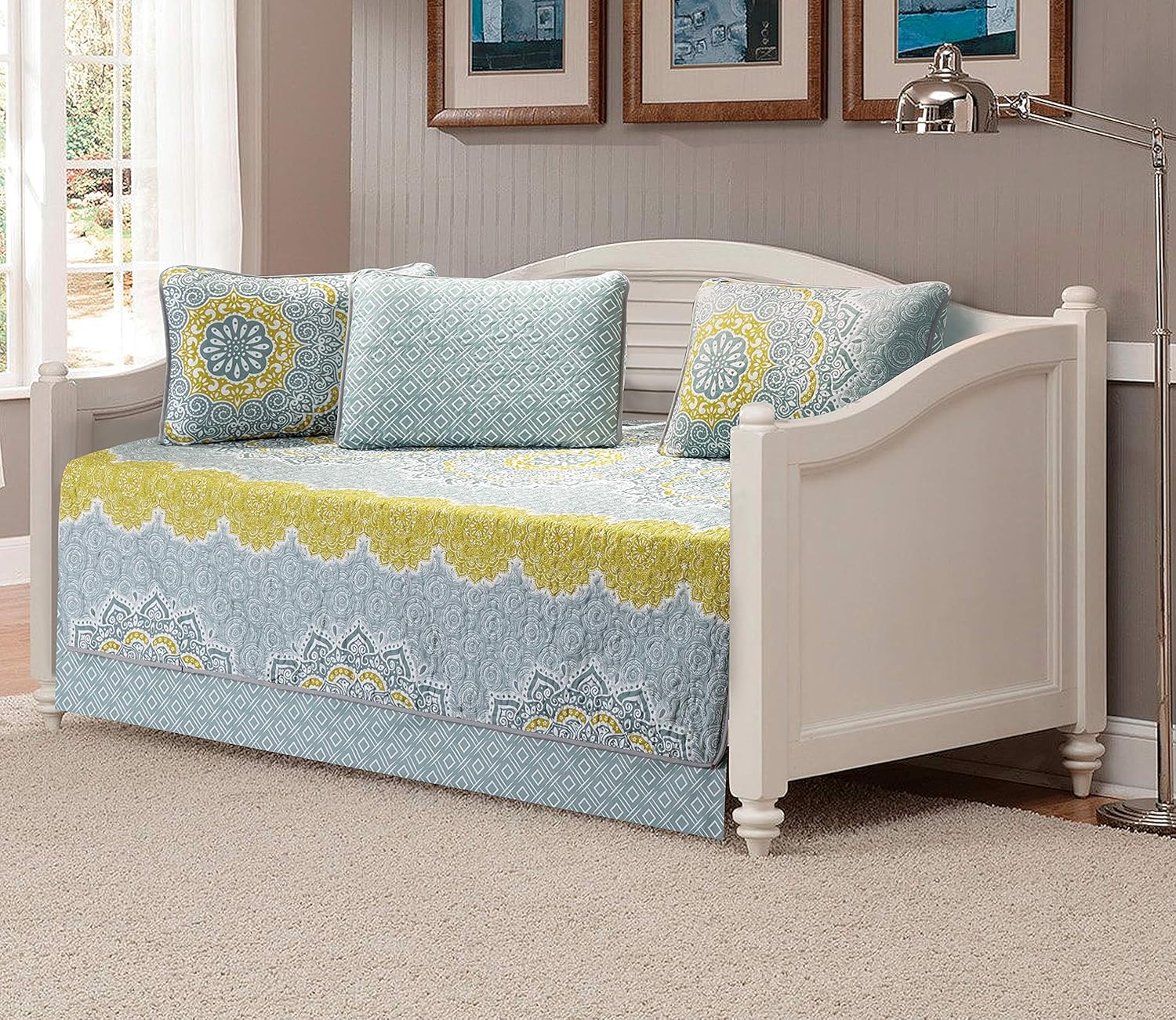 MK Home 5pc Daybed Set with Quilted Coverlet