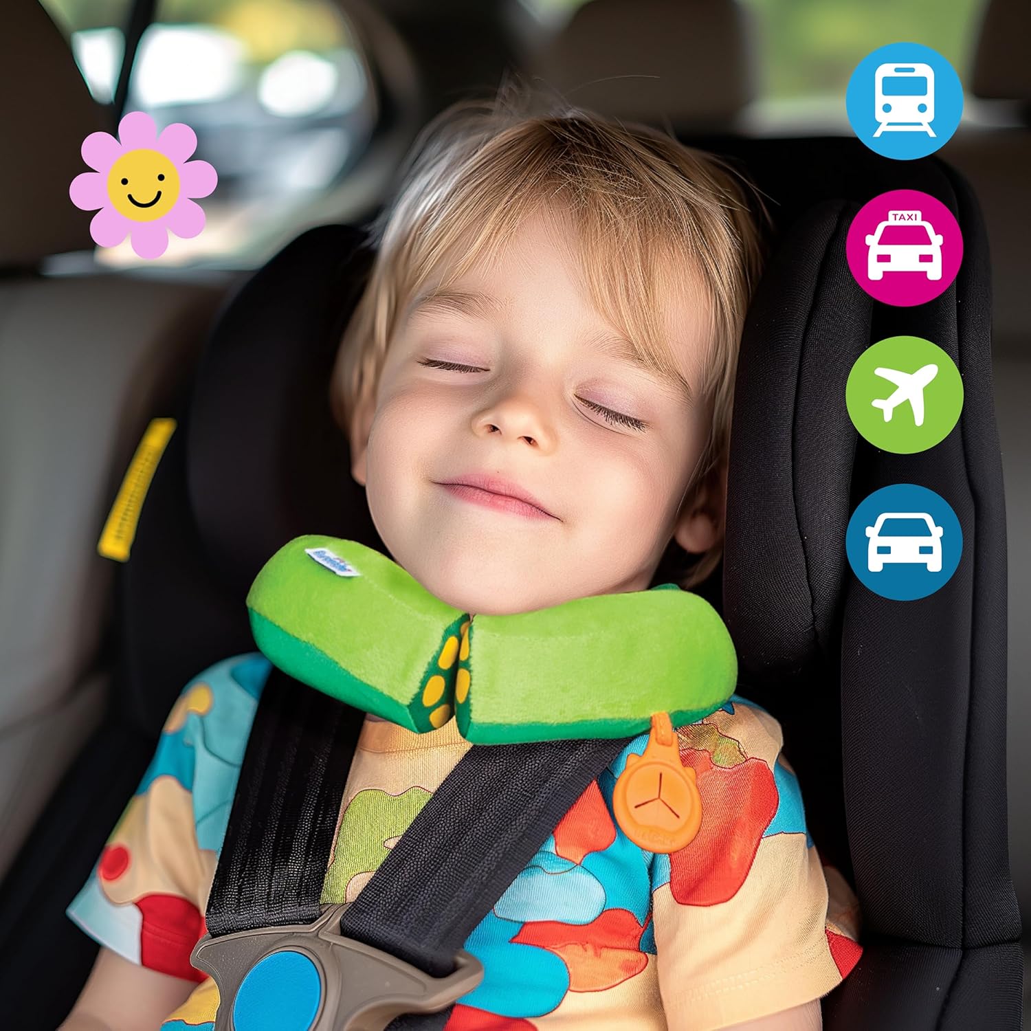 Trunki Kids Travel Neck Pillow with Dinosaur Design