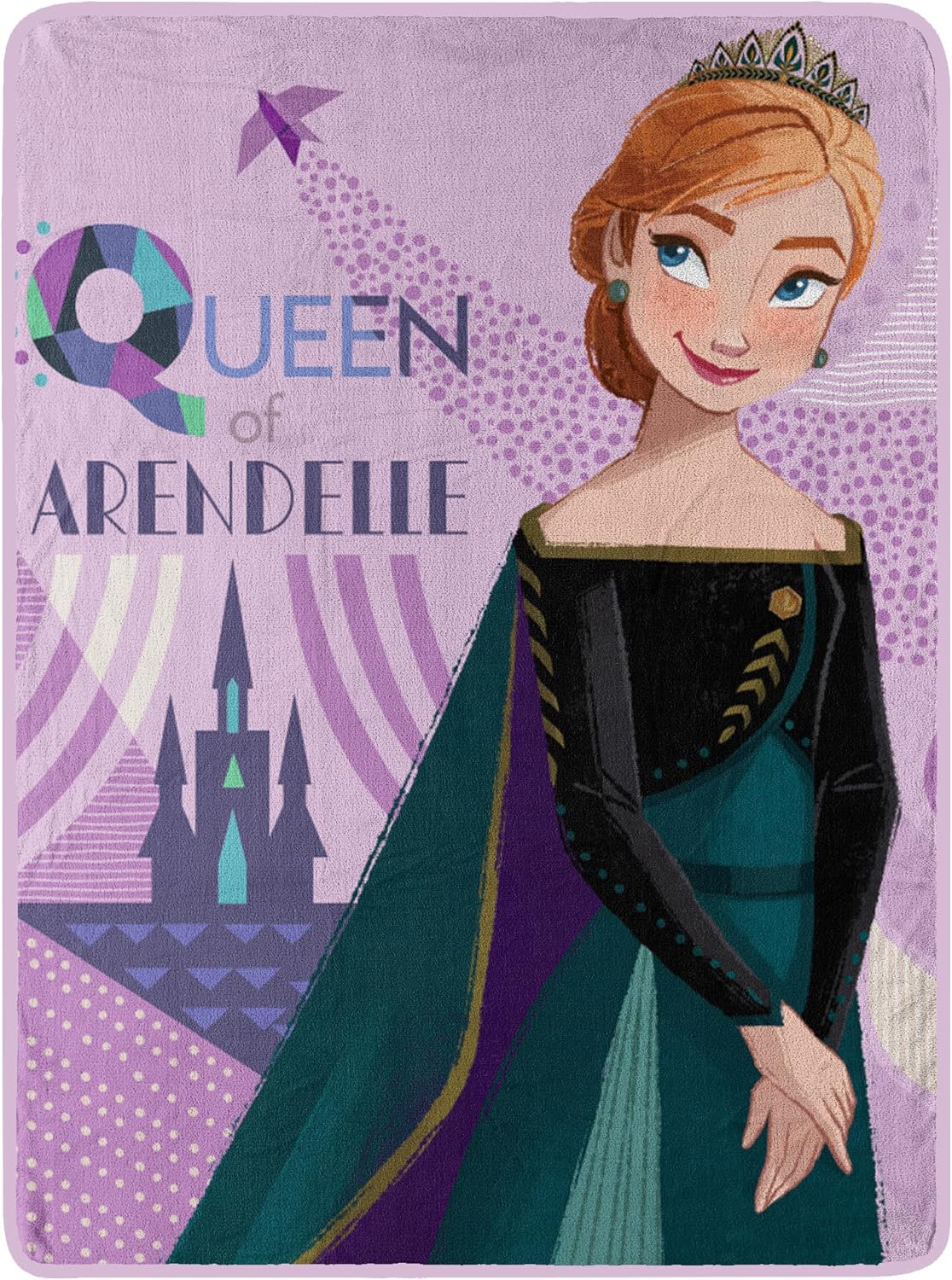 Northwest Frozen Micro Raschel Throw Blanket - Queen of Arendelle 46 x 60
