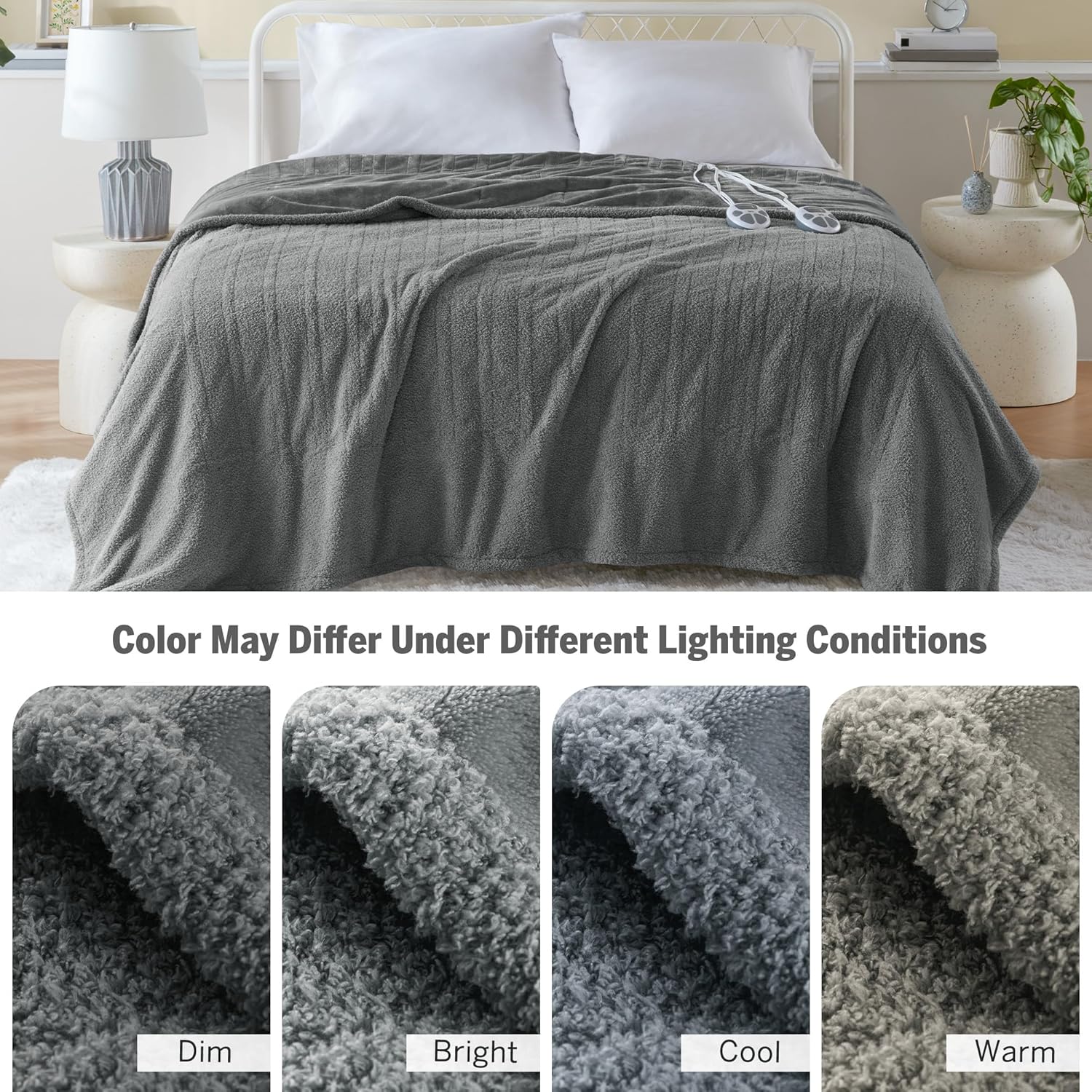 Serta Heated Blanket King 100 x 90 Grey