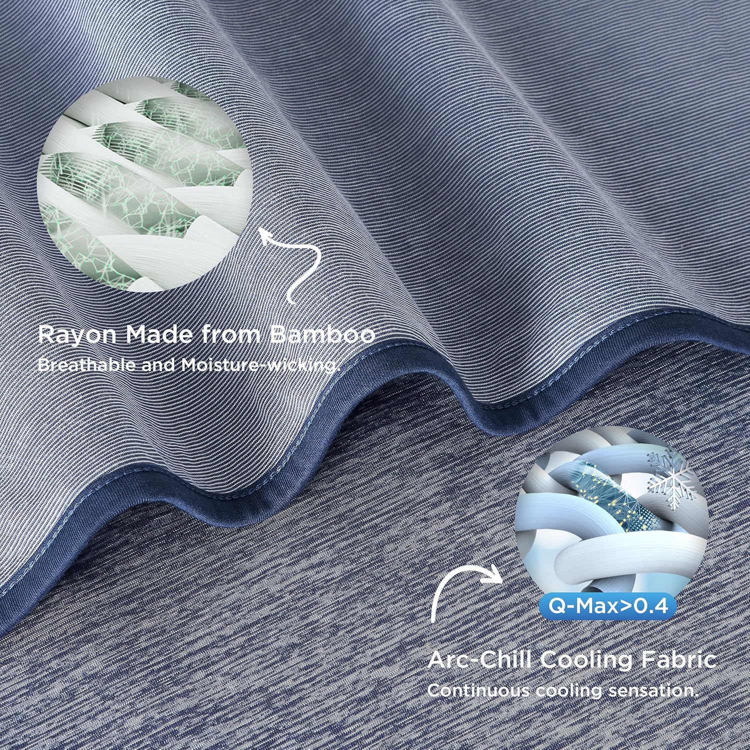 Bedsure Cooling Blanket 50x70 Navy Blue for Hot Sleepers