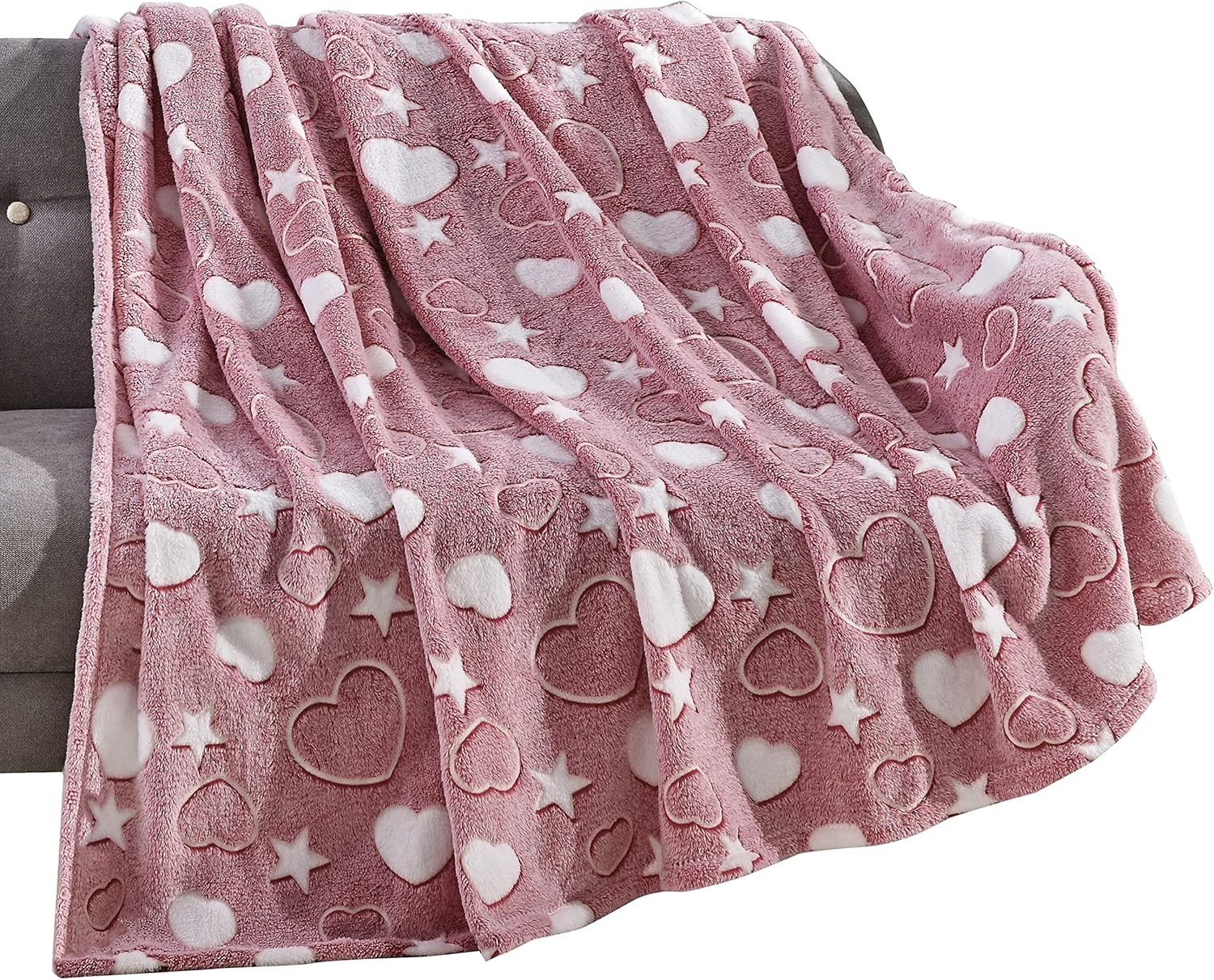Elegant Comfort Glow in The Dark Throw Blanket - 50x60 Inches