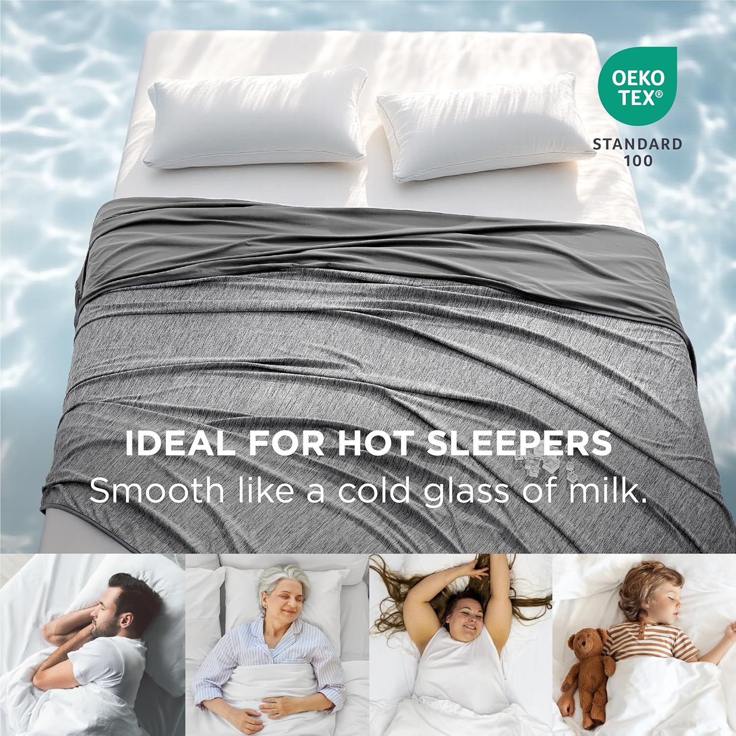 Bedsure Cooling Blanket for Hot Sleepers 50x70 Inches Mesh Grey