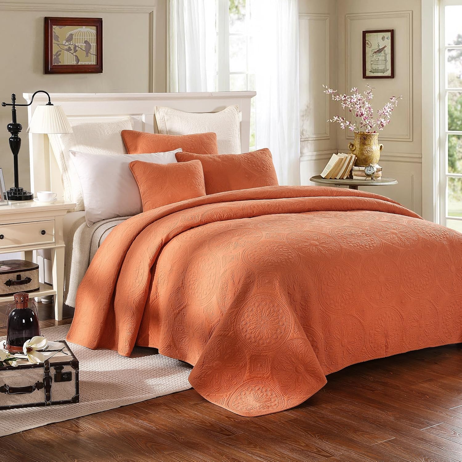 Tache Cotton Matelass Bedspread 3 Piece Set Cal King